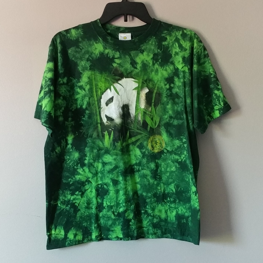 Panda in Bamboo Green Acid wash Large